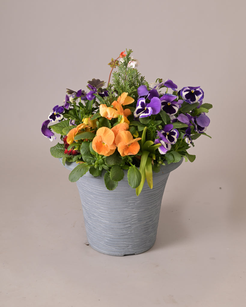 Seasonal Textured Memorial Planter